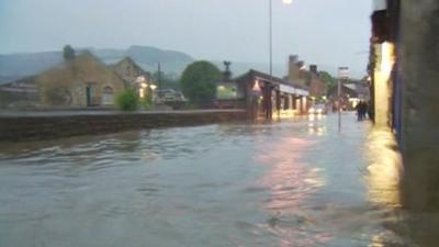 Flooded street