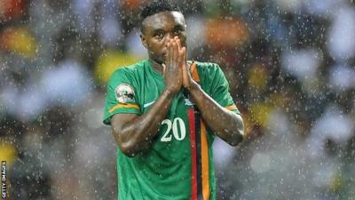 Zambia striker Emmanuel Mayuka