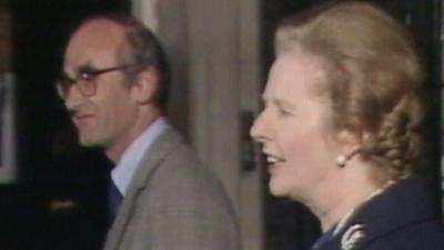 John Nott and Margaret Thatcher