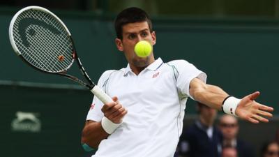 Defending Wimbledon champion Novak Djokovic