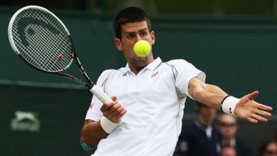 Defending Wimbledon champion Novak Djokovic