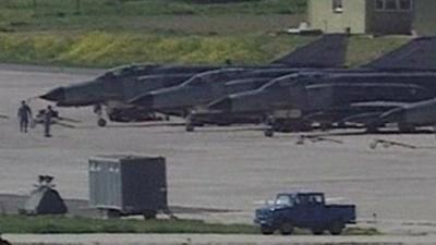 Turkish reconnaissance jets on the ground