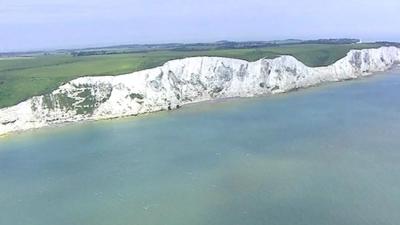 White cliffs near Dover