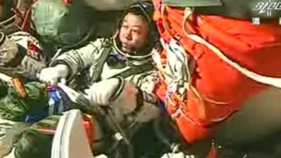 Astronaut on Shenzhou-9 spacecraft