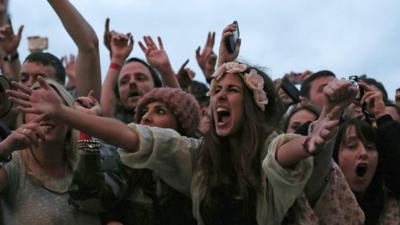 Stone Roses fans at the Heaton Park gig on 29/6/12