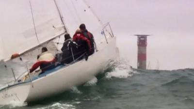 Yacht competing in the Round the Island Race