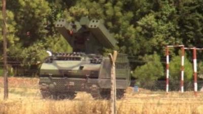 Tank on Turkish border