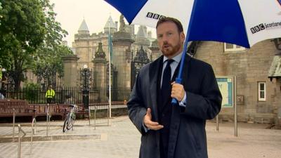 Cameron Buttle outside the Palace of Holyrood House