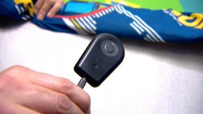 A sensor which alerts when a child has epileptic fits when asleep