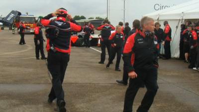 F1 Marussia driver Maria de Villota in Duxford crash