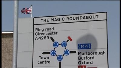 Swindon's magic roundabout sign