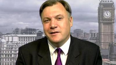 Shadow Chancellor and former Treasury Minister Ed Balls