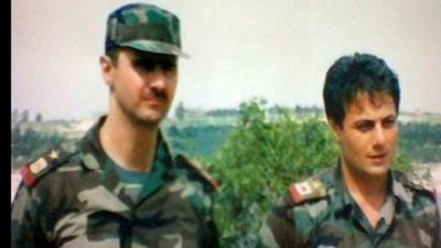 Bashar al-Assad and Manaf Tlas