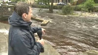 Hebden Water, which is usually only centimetres high