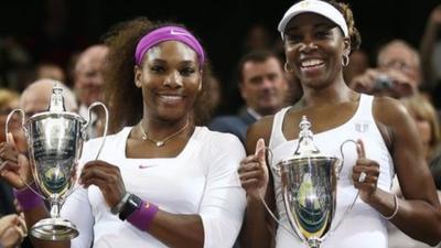 Wimbledon Ladies' Doubles champions Serena and Venus Williams