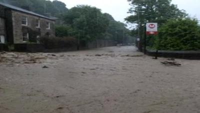 The scene near Hebden Bridge station