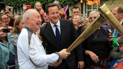 David Cameron meets Clive Stone