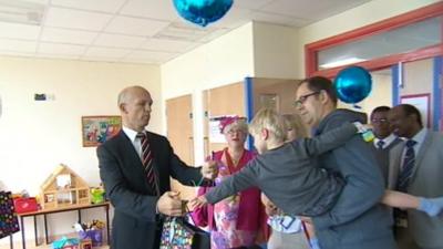 Matt Dawson at the new North Devon District Hospital new children's unit