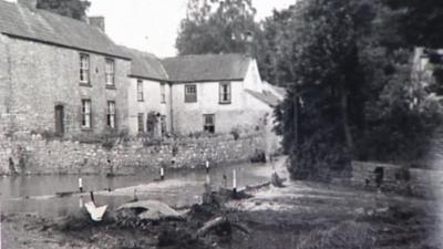 Flooded village