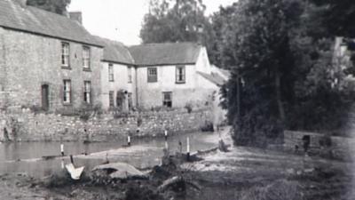 Flooded village