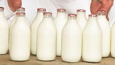 Pint bottles of milk