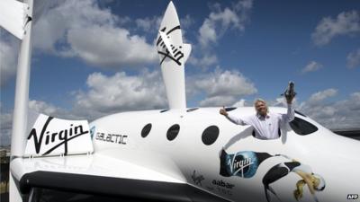 Richard Branson with Virgin Galactic