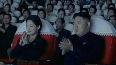 Kim Jong-un with his partner