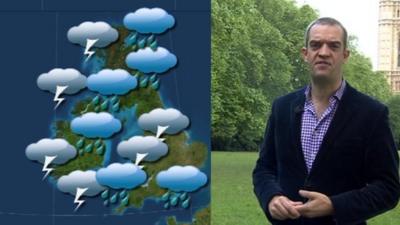 Giles Dilnot and weather map