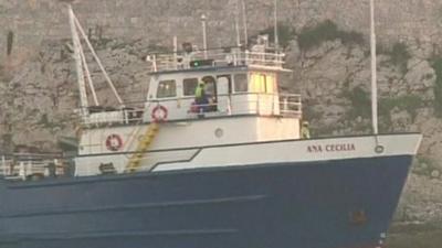 The Bolivian-flagged vessel Ana Cecilia in Havana Harbour