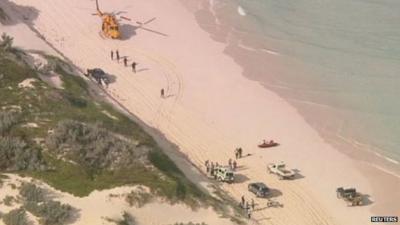 Beach where shark attack happened in Australia