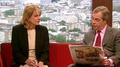 Ann Treneman and Nigel Farage