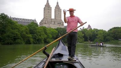 Andres Garcia Pena on a gondola