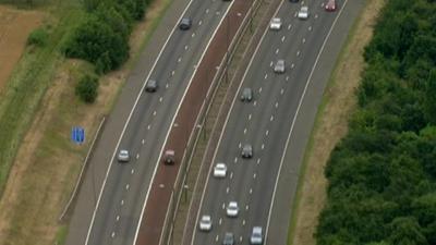 Traffic on M4 motorway