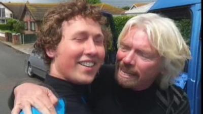 David Ursell with Richard Branson