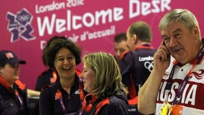 Athletes arrive for Olympic games at Heathrow Airport