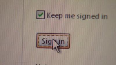 Online sign in button