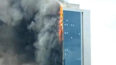 Polat Tower alight