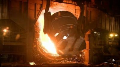 The process of making steel from the recycled carcass of a ship