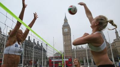 Team GB beach volleyball players