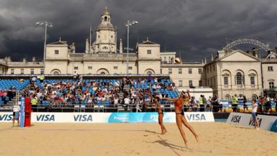 Beach volleyball at Royal Horseguards Parade