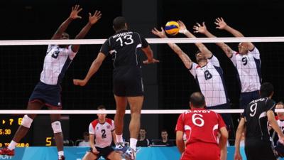 GB volleyball team in action