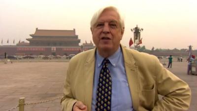 John Simpson in Tiananmen Square