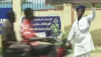 A traffic warden in Juba