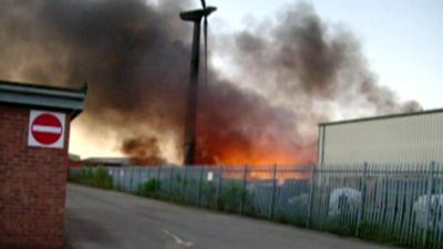 Fire at a plastics recycling unit on Helsinki Road in Hull