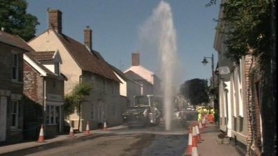 Water plume in Ixworth