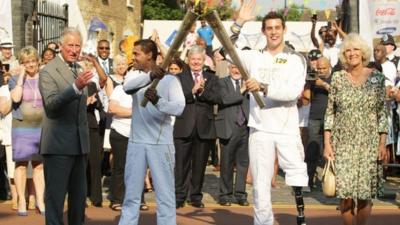 Torch relay in Tottenham