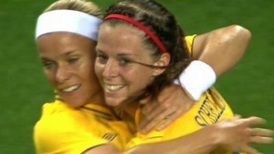 Lotta Schelin scores for Sweden