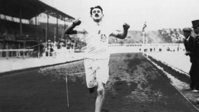 A runner in the 1908 Olympic Games