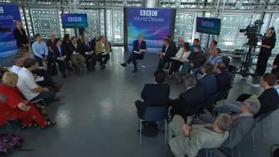 The BBC World Debate discussion