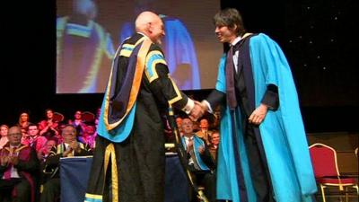 Sir Patrick Stewart and Professor Brian Cox